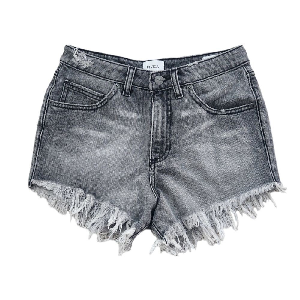 RVCV Black  High Waist Distressed Short Size 26